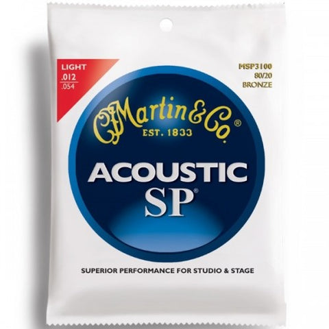 Martin MSP3100 .012 Gauge Acoustic Guitar Strings