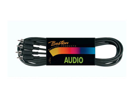 Boston Audio Cable, Black, 2x Rca - 2x Rca Connector, 3.00 Meter