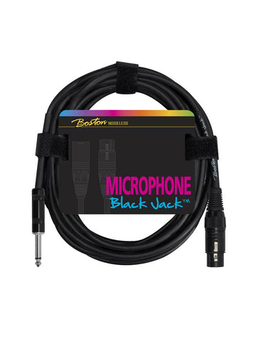Boston Black Jack Microphone Cable XLRf To Jack 10 Meter
