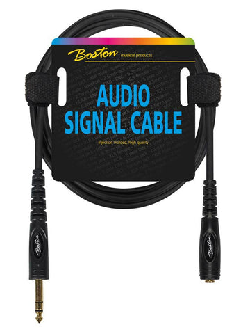 Boston Audio Signal Cable, 6.3mm Female Jack Stereo To 6.3mm Jack Stereo, 3.00 Meter