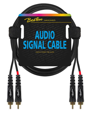 Boston Audio Signal Cable, 2x RCA to 2x RCA, 3.00 meter
