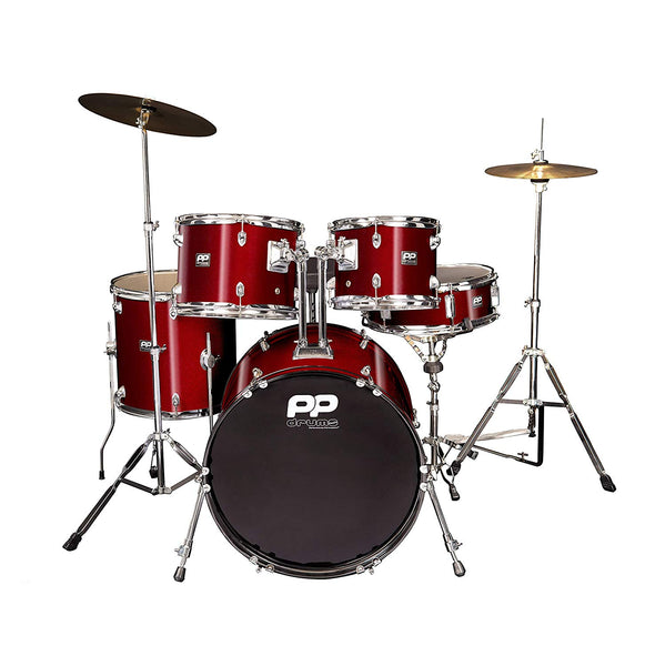 PP DRUMS 5PC FUSION DRUM KIT - WINE RED