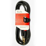 Koda 10FT/ 3M Instrument Cable, Gold-Plated 6.35mm Mono Jack – 6.35mm Mono Jack, Black