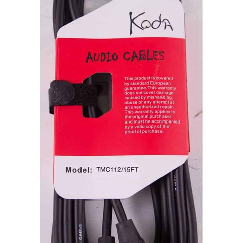 Koda MC11215 Microphone Cable, Professional 15FT/4.5M Mic Lead, XLR(F) – XLR(M)
