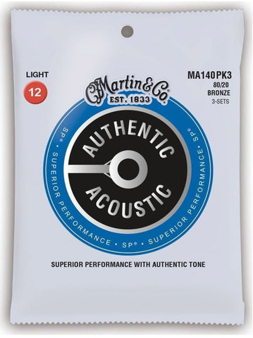 Martin MA140 .012 Gauge Acoustic Guitar Strings