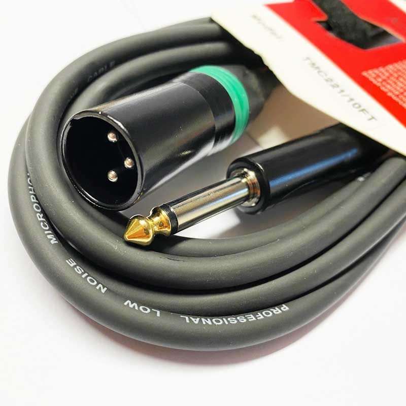 Koda 10FT/ 3M Professional Microphone Cable, XLR Male – 6.35mm Mono Ja ...