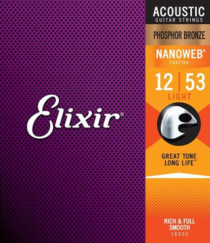 Elixir 16052 .012 Gauge Acoustic Guitar Strings