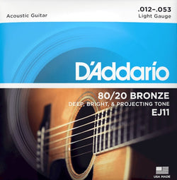 Daddario EJ11 .012 Gauge Acoustic Guitar Strings