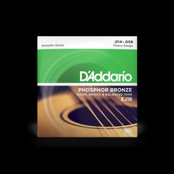 Daddario EJ18 . 014 Gauge Acoustic Guitar Strings