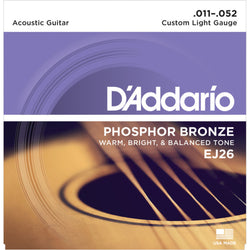 Daddario EJ26 . 011 Gauge Acoustic Guitar Strings