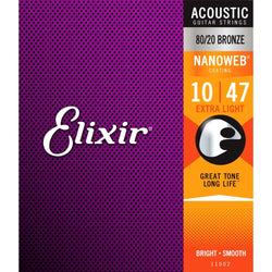 Elixir 11002 .010 Gauge Acoustic Guitar Strings