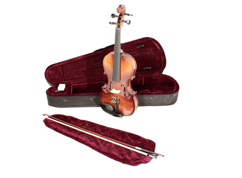Natural Violin Outfit - Violin with case, bow and Rosin HDV11 1/4