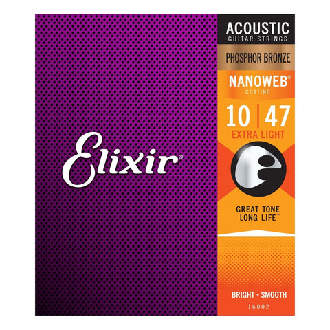 Elixir 16002 .010 Gauge Acoustic Guitar Strings