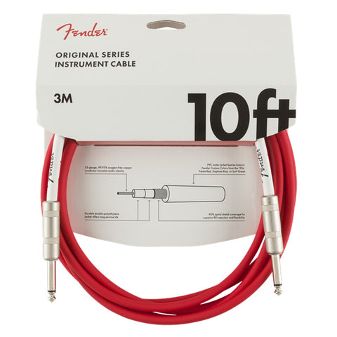 Fender Original Series 10ft/3m Candy Apple Red Instrument Cable