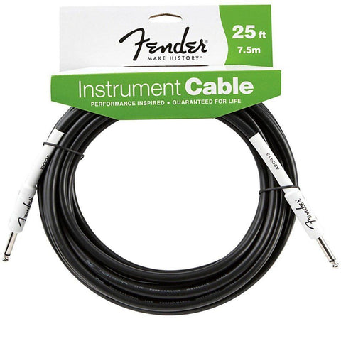 Fender Performance Series FG25 25 Foot Guitar Instrument Cable - Black