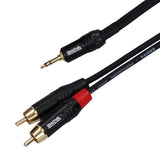 Enova 3 m 3.5 mm jac k- RCA male adapter cable red & black stereo cable EC-A3-PSMCLM-3