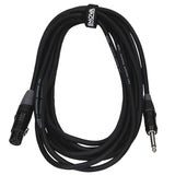 Enova 3 m XLR female to 1/4" plug 2 pole microphone cable EC-A1-XLFPLM2-3