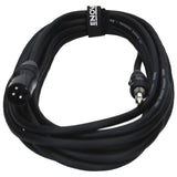 Enova 3 m XLR male to 1/4" plug 2 pole microphone cable EC-A1-XLMPLM2-3